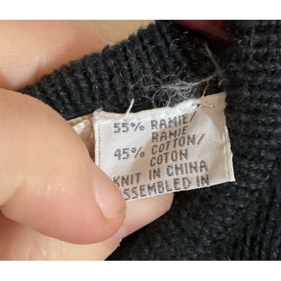 Marisa Christina Classics Women’s M Black Short Sleeve Sweater Vintage Art - Picture 4 of 10